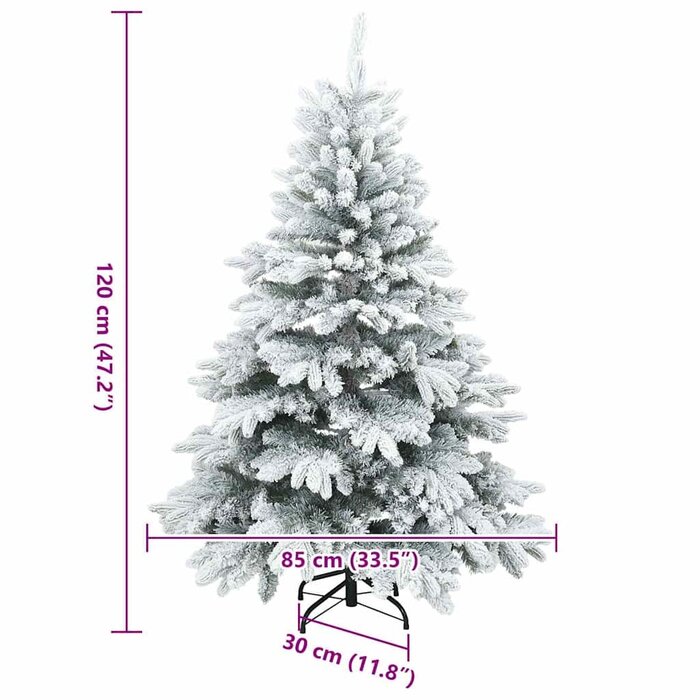 Sapin de Noël Artificiel 120 cm Vert PE & PVC avec 150 LED et Pied - Parfait pour la Maison et Terrasses Protégées