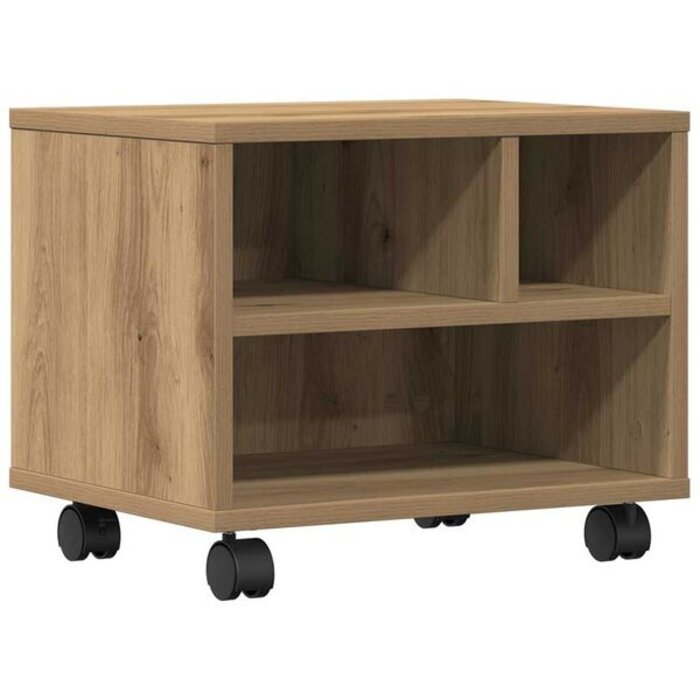 Meuble imprimante chêne artisanal 41x32x33.5 cm - Jusqu'à -35%