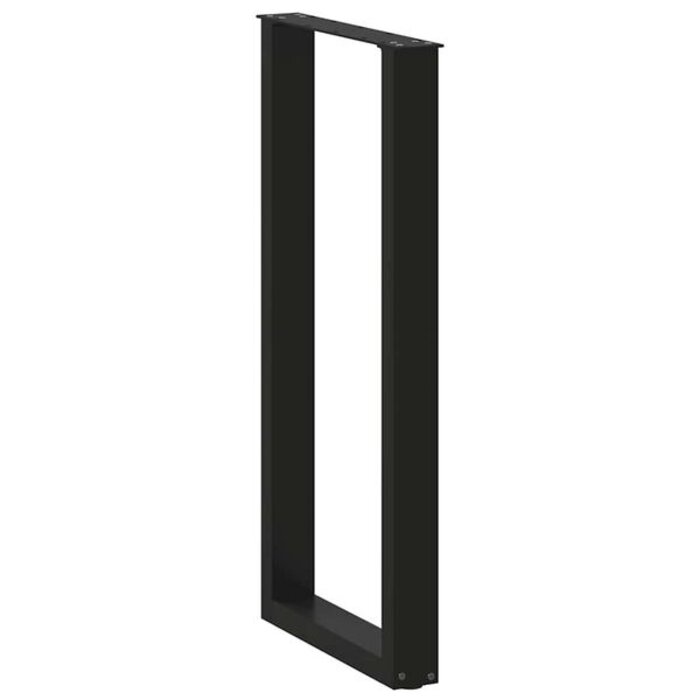 Pieds de table de bar U-Shape 2 pcs Acier Noir - Jusqu'à -35% !