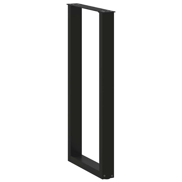 Pieds de table de bar U-Shape 2 pcs Acier Noir - Jusqu'à -35% !