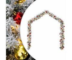 Guirlande de Noël PVC Verte 10m avec Boules et LED - Jusqu'à -35%
