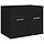 Meuble sous lavabo 60x38.5x46 cm Bois massif Noir