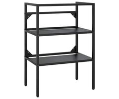 Structure de lavabo en fer noir 59x38x83 cm
