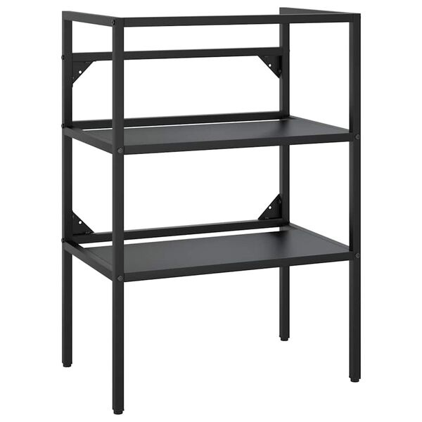 Structure de lavabo en fer noir 59x38x83 cm | Jusqu'à 30% de réduction