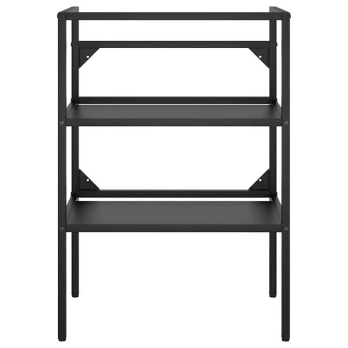 Structure de lavabo en fer noir 59x38x83 cm