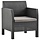 Fauteuil de jardin anthracite - Coussin inclus - Jusqu'à 35% de réduction