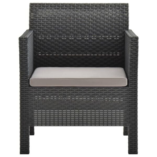 Fauteuil de jardin anthracite - Coussin inclus - Jusqu'à 35% de réduction