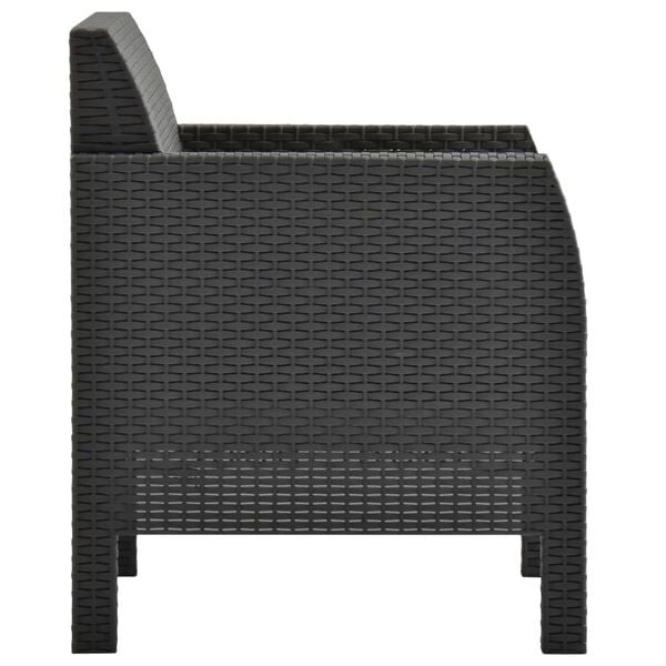 Fauteuil de jardin anthracite - Coussin inclus - Jusqu'à 35% de réduction