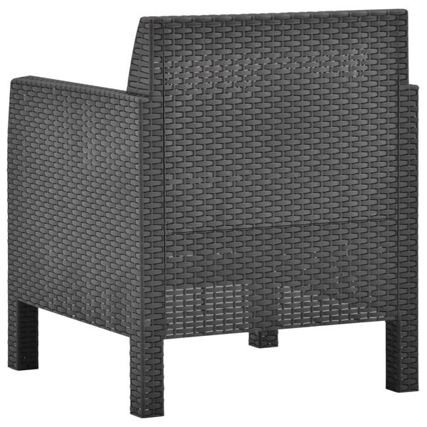 Fauteuil de jardin anthracite - Coussin inclus - Jusqu'à 35% de réduction