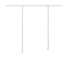 Poteaux d'auvent 300x245 cm, fer blanc (lot de 2) - Jusqu'à -35%