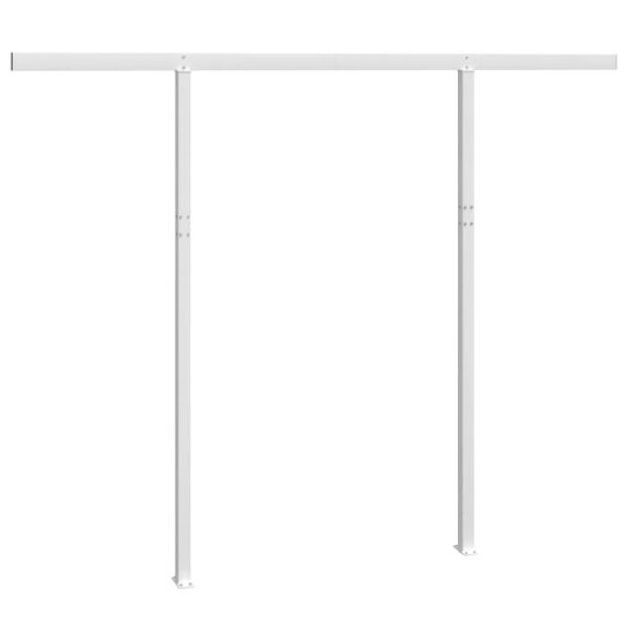 Poteaux d'auvent 300x245 cm, fer blanc (lot de 2) - Jusqu'à -35%
