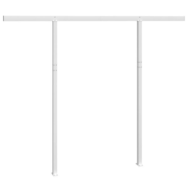 Poteaux d'auvent 300x245 cm, fer blanc (lot de 2) - Jusqu'à -35%