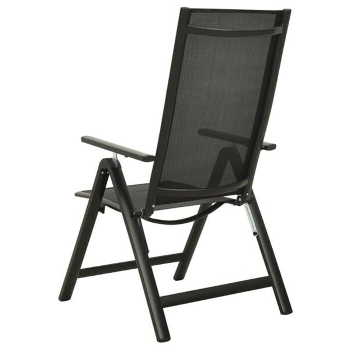 Ensemble de 2 chaises de jardin pliantes noires - Jusqu'à -35% !