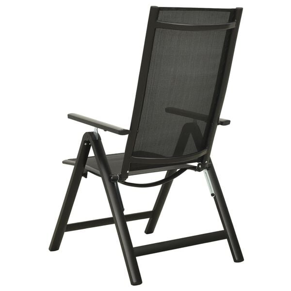 Ensemble de 2 chaises de jardin pliantes noires - Jusqu'à -35% !