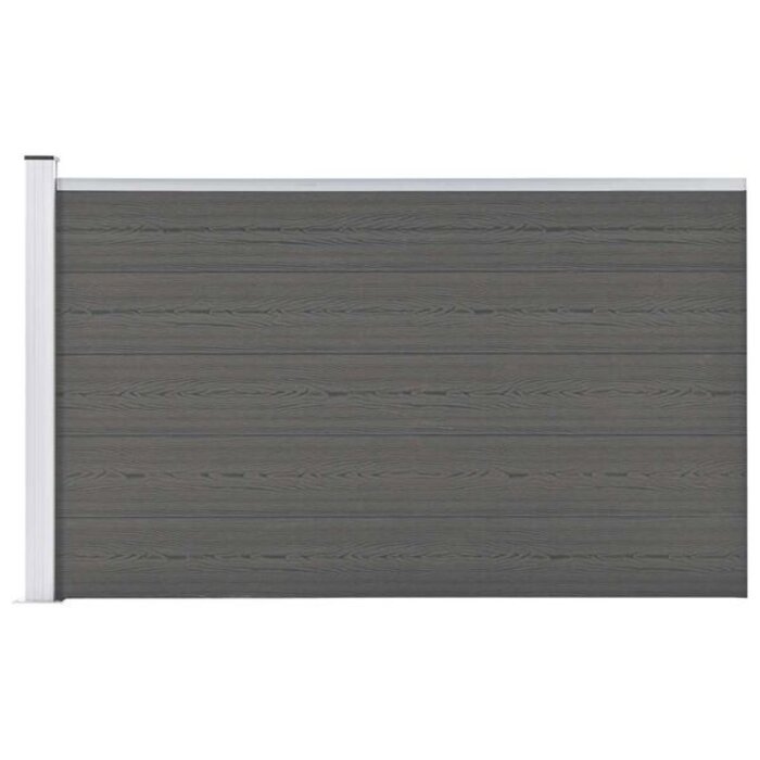 Clôture modulable Gris Composite Bois-Plastique 175x105 cm | Jusqu'à 35% de réduction