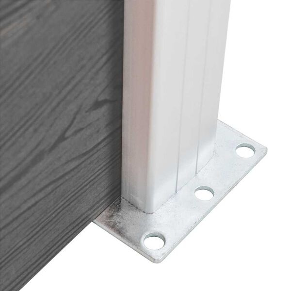 Clôture modulable Gris Composite Bois-Plastique 175x105 cm | Jusqu'à 35% de réduction