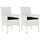 Ensemble de 2 Fauteuils de Jardin Polyrotin Blanc avec Coussins - Jusqu'à 35% de Réduction