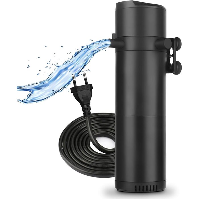 Filtre interne pour aquarium 50-200L, 12W, 800L/H, double sortie et air, réglable
