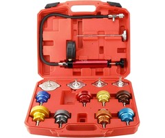 Jeu de testeur de pression de radiateur 14 pièces, détecteur de fuite universel pour système de refroidissement avec pompe et adaptateurs