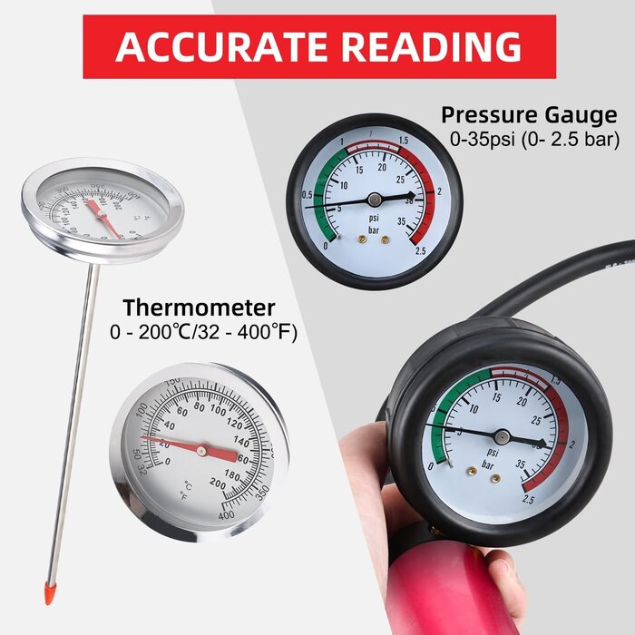 Jeu de testeur de pression de radiateur 14 pièces, détecteur de fuite universel pour système de refroidissement avec pompe et adaptateurs