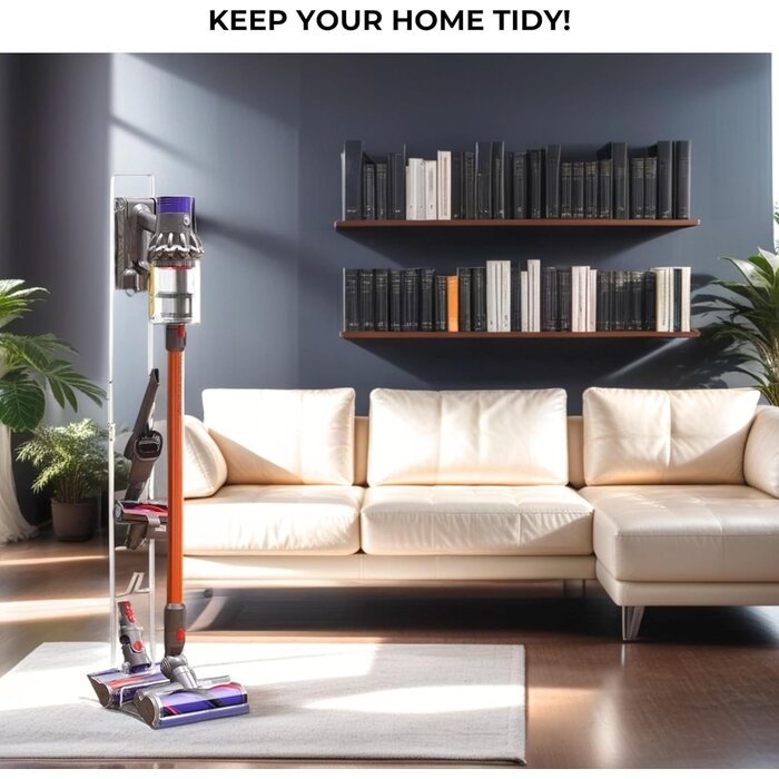 Support Autoportant pour Aspirateurs sans Fil - Noir, Sans Perçage, Compatible Multi-modèles