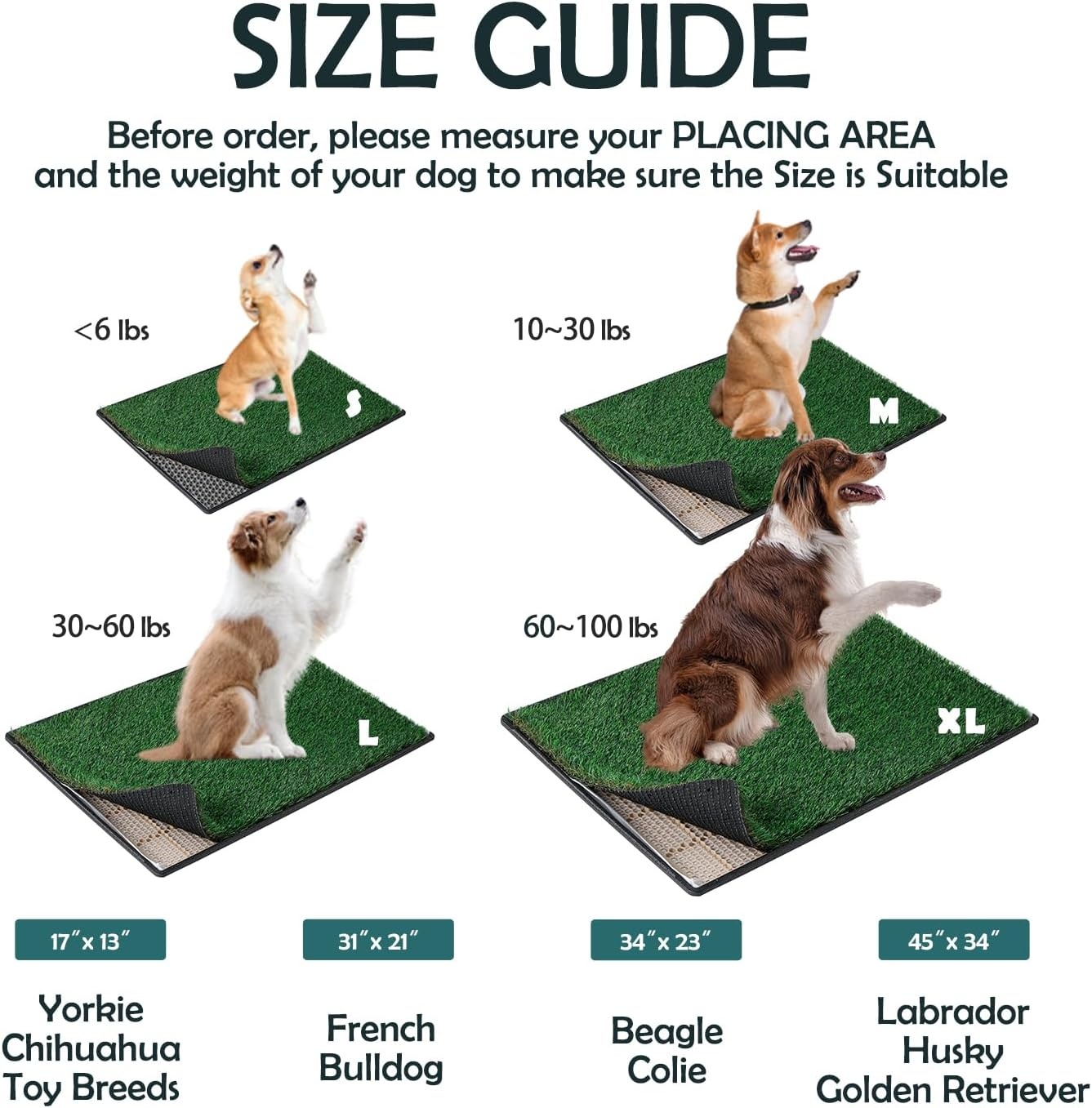 Tapis d'herbe artificielle grand format pour chien, jusqu'à 30% de réduction
