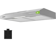 Hotte aspirante sous meuble 60cm, Acier inoxydable, Recirculation/Extraction, 3 vitesses, Argent