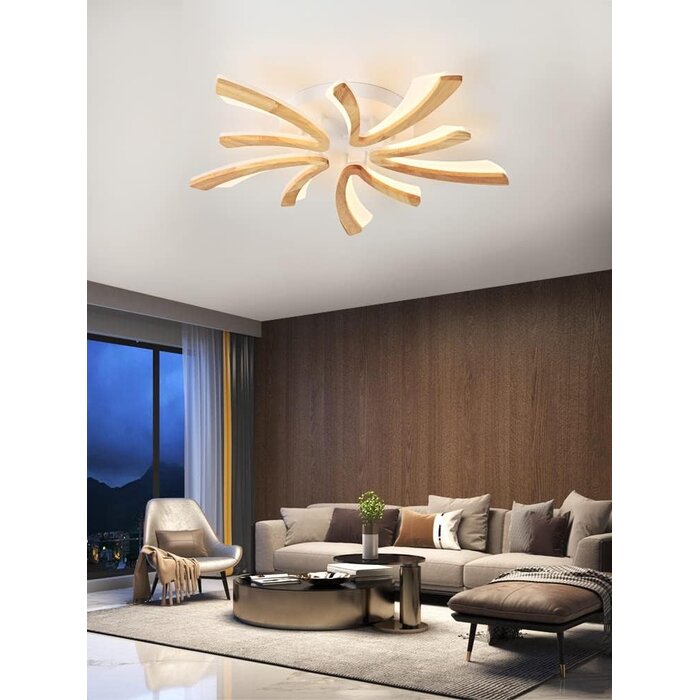 Plafonnier LED Dimmable Bois Fleur - Design & Chaleur, jusqu'à 30% de remise