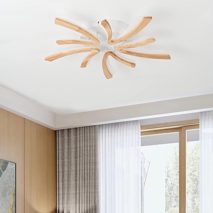 Plafonnier LED Dimmable Bois Fleur - Design & Chaleur, jusqu'à 30% de remise