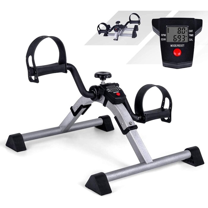 Mini Vélo d'Exercice Pédales pour Bras & Jambes avec Moniteur LCD