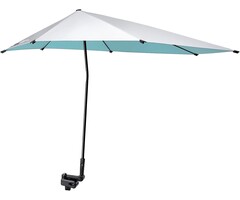 Parasol de Plage XL avec Pince Universelle - Protection UV 50+, Noir