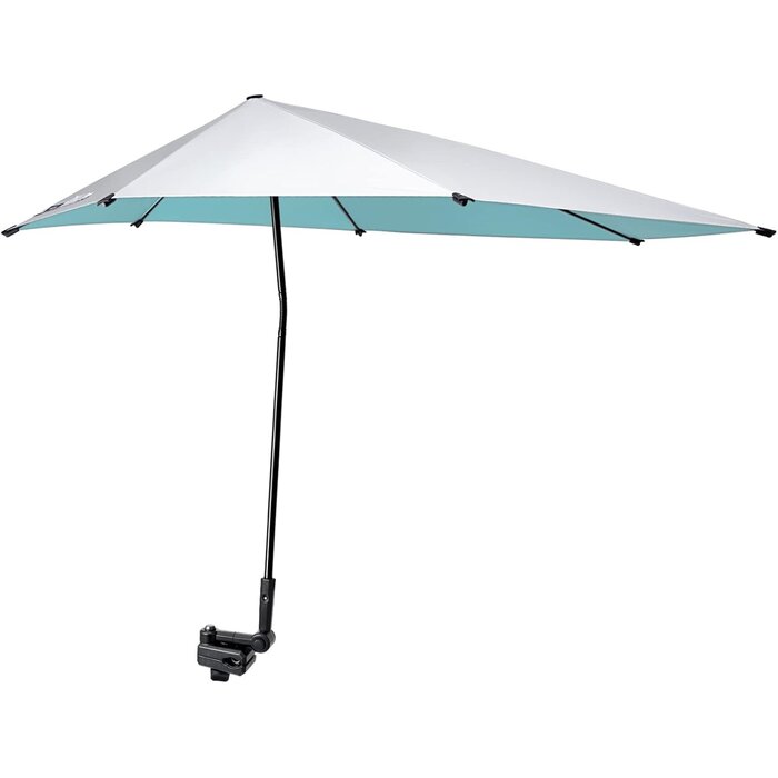 Parasol de Plage XL avec Pince Universelle - Protection UV 50+, Noir