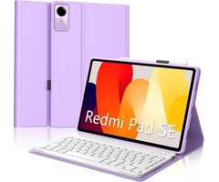 Coque Clavier Bluetooth AZERTY Rétroéclairée 11 Pouces Lilas - Pour Tablette