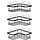 Étagère d'angle adhésive pour douche, lot de 3, noire. Rangement salle de bain sans perçage. Organiseur de douche, porte-shampoing.