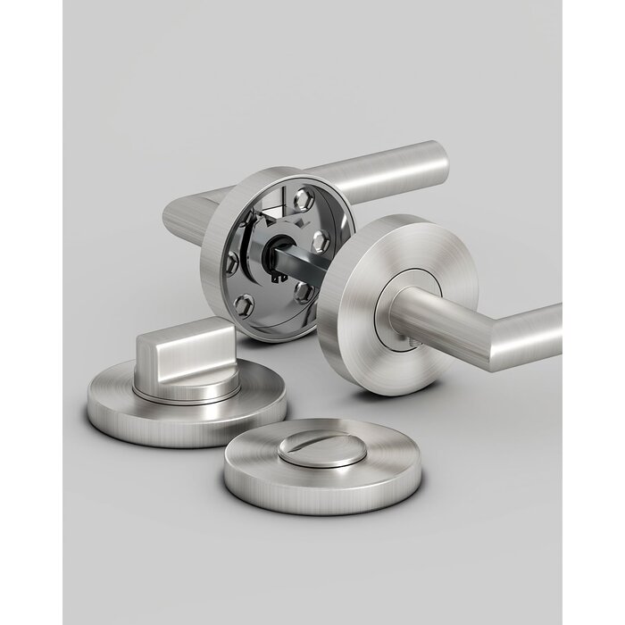 Poignée de porte en acier inoxydable finition flammée - Levier de porte intérieur stylé