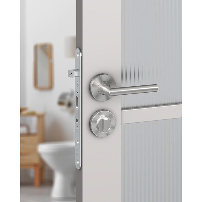 Poignée de porte en acier inoxydable finition flammée - Levier de porte intérieur stylé