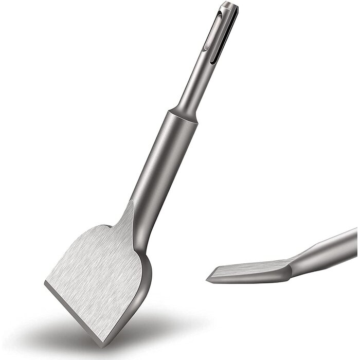 Burin SDS Plus Flintronic 165x75mm Large, Courbé pour Carrelage - Usage Commercial et Sol