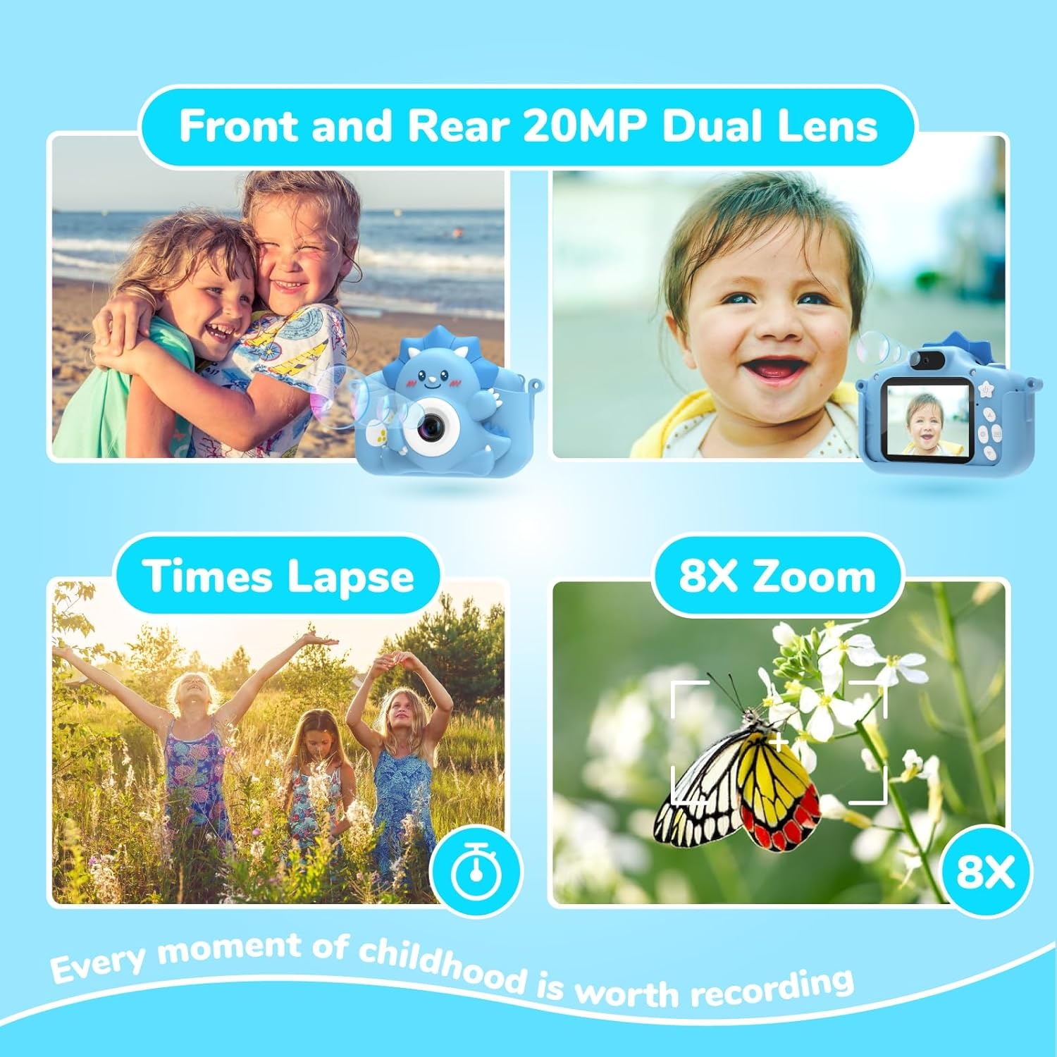 Appareil Photo Numérique Enfant Bleu 1080P - Outlet jusqu'à 30% de réduction !