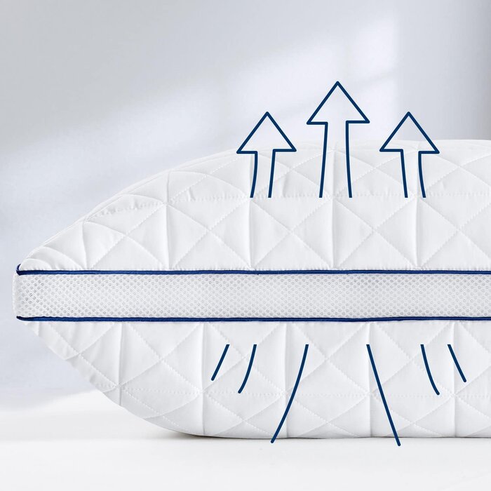 Lot de 2 Oreillers Microfibre 80x80 cm - Confort Réglable, jusqu'à 30% de Réduction