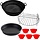Set d'accessoires en silicone pour Airfryer (4.1L) - 4 Pièces : Moule à gâteau, Rack, Ramequins