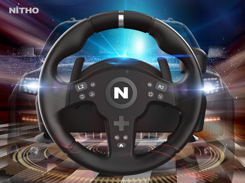 Volant de course PC/PS4/Xbox avec pédales et levier - Jusqu'à 35% de réduction