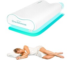 Oreiller Orthopédique Ergonomique, Traitement Anti-Ronflement, Mousse à Mémoire de Forme, 70x35cm