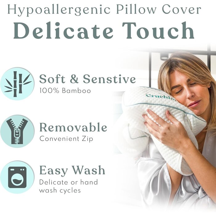 Oreiller Orthopédique Ergonomique, Traitement Anti-Ronflement, Mousse à Mémoire de Forme, 70x35cm