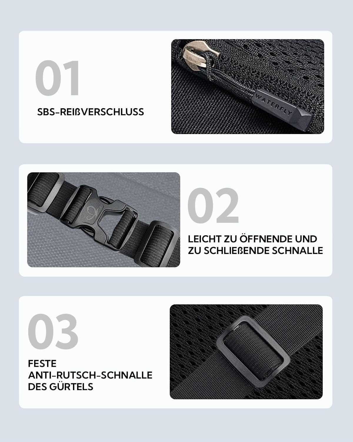 Sac banane unisexe nylon noir, sport & voyage - Jusqu'à 30% de réduction