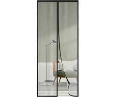Moustiquaire Magnétique pour Porte de Balcon 95x215 Noir - Protection Estivale Contre les Insectes