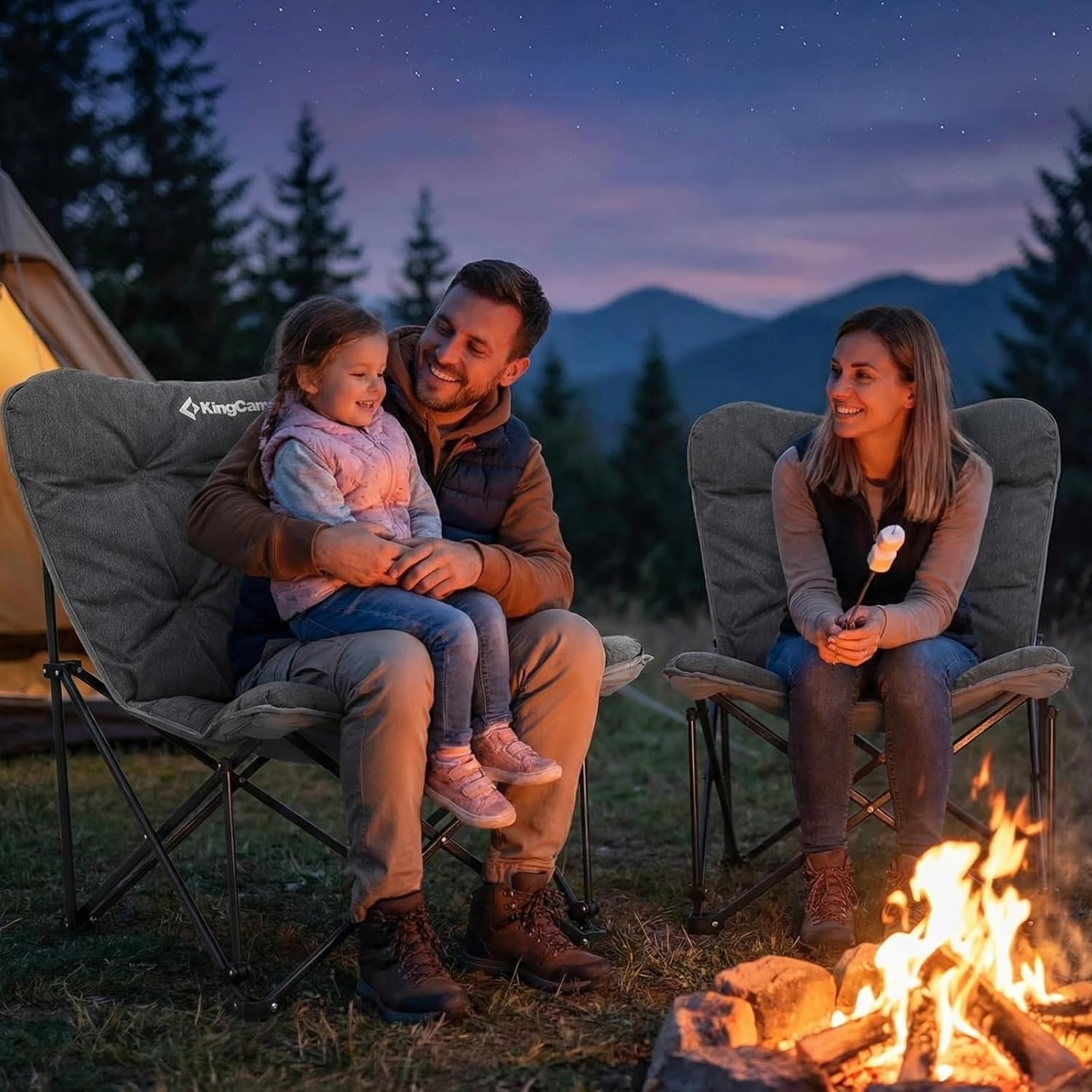 Fauteuil de camping XXL rembourré pliable - Jusqu'à 35% de réduction