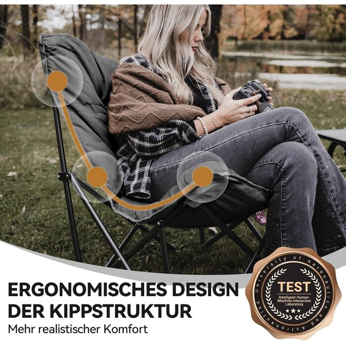 Fauteuil de camping XXL rembourré pliable - Jusqu'à 35% de réduction