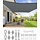 Bâche d'ombrage rectangulaire 2x3m anthracite, UV 95%, jusqu'à 30% de réduction !