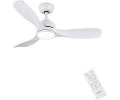 Ventilateur de plafond CJOY 107cm avec lumière LED, silencieux, 6 vitesses, 3 températures de couleur, télécommande, moteur DC réversible
