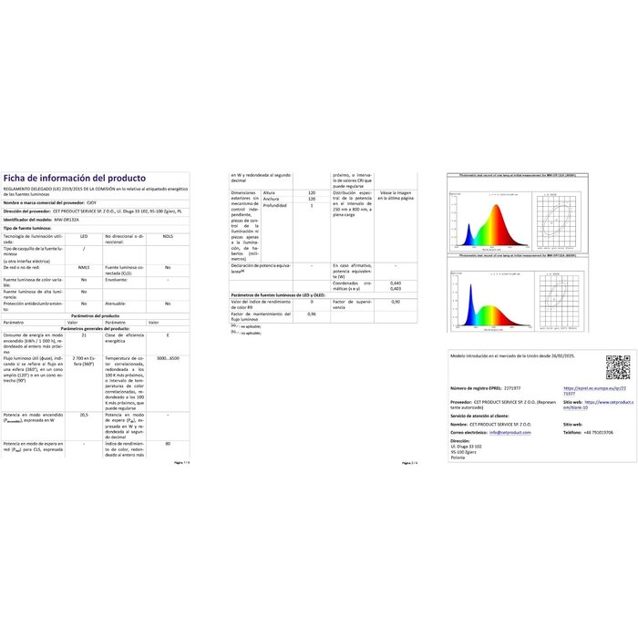Ventilateur de plafond CJOY 107cm avec lumière LED, silencieux, 6 vitesses, 3 températures de couleur, télécommande, moteur DC réversible